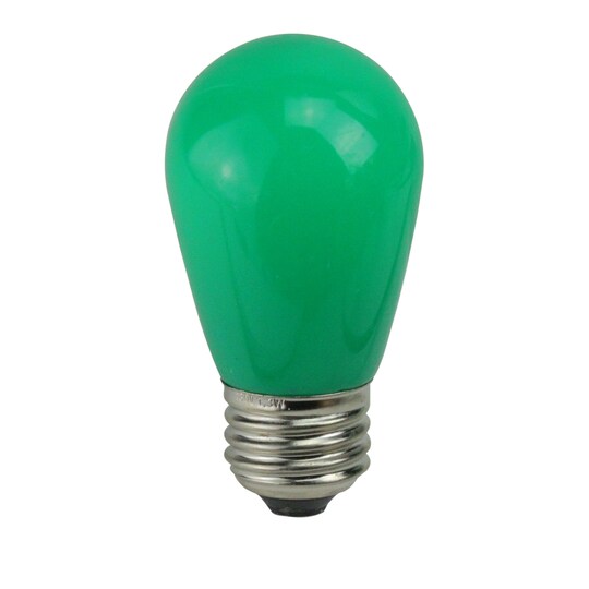 Northlight Opaque LED S14 Edison Style Christmas Replacement Bulbs - Green - Pack of 25